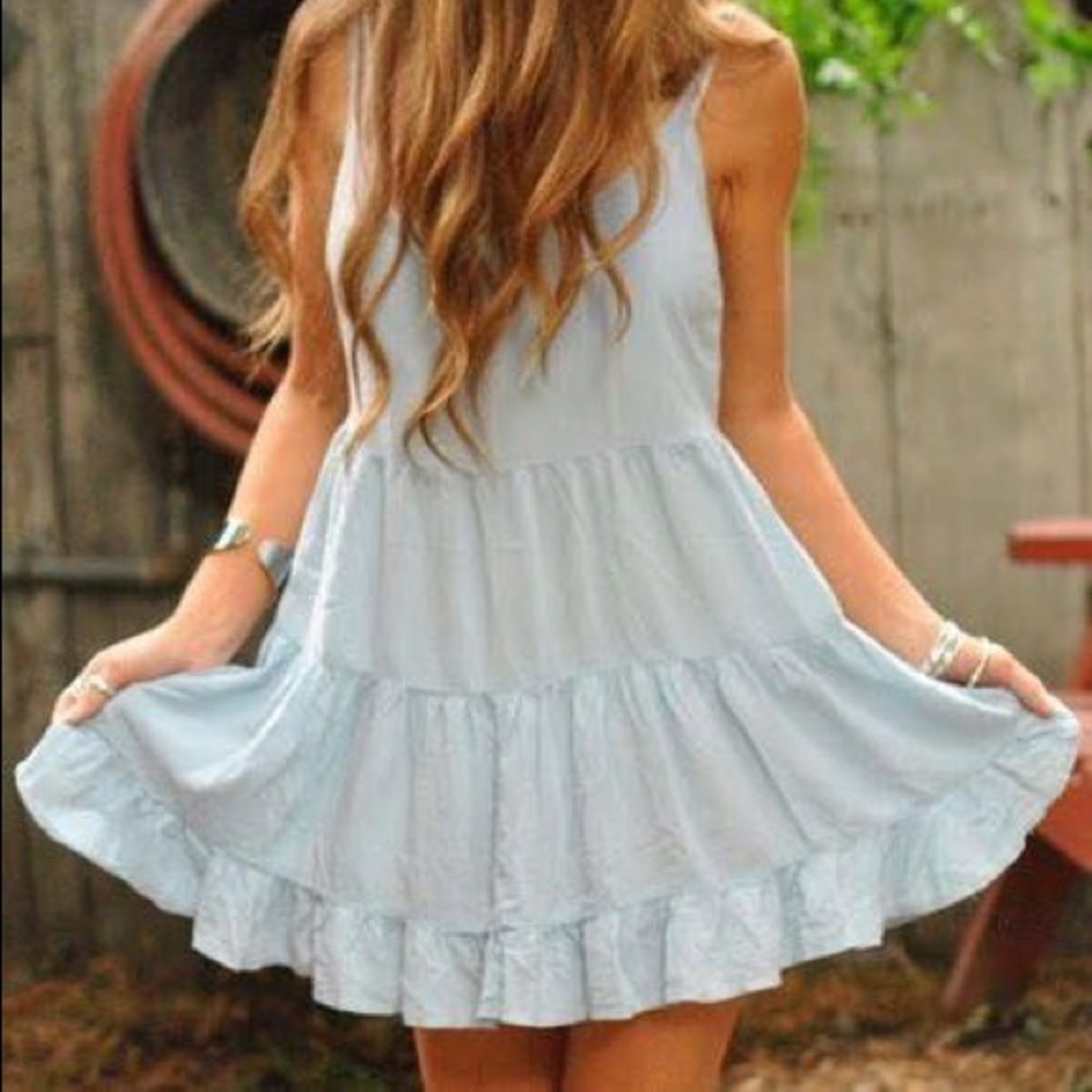 Brandy Melville Blue flowy dress